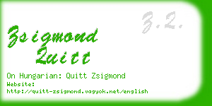 zsigmond quitt business card
